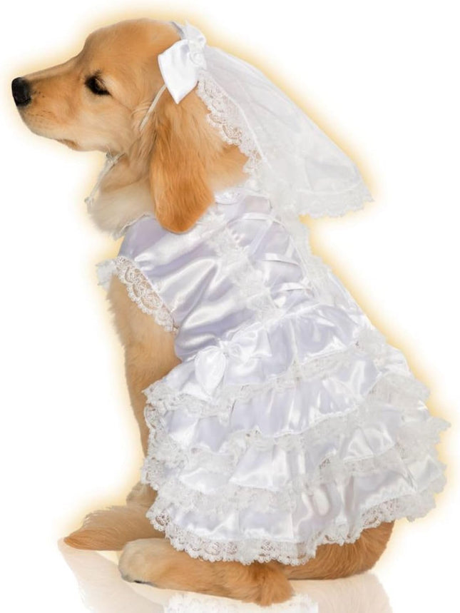 Dog Bride Dress & Veil-SMALL