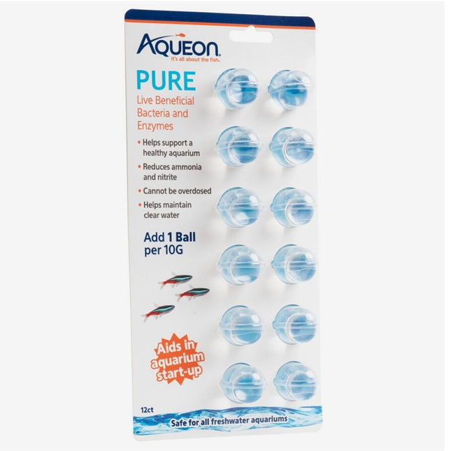 Aqueon Pure Bacteria Supplement 12 Pack 10 Gallon