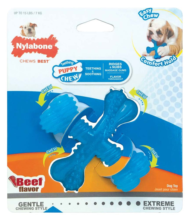 Nylabone Puppy Chew X Bone Chew Toy X Shaped Bone; 1ea-SMall-Regular 1 ct