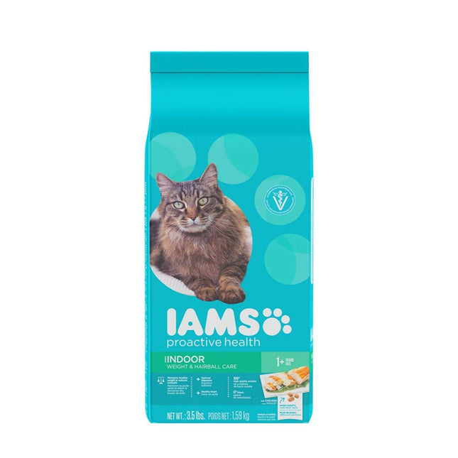 IAMS ProActive Health Adult Indoor Weight and Hairball Care Cat Food 3.5 lb