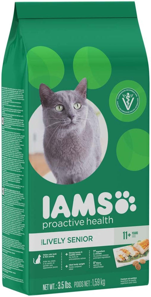 IAMS ProActive Health Lively Senior Plus 11  Cat Food 3.5 lb