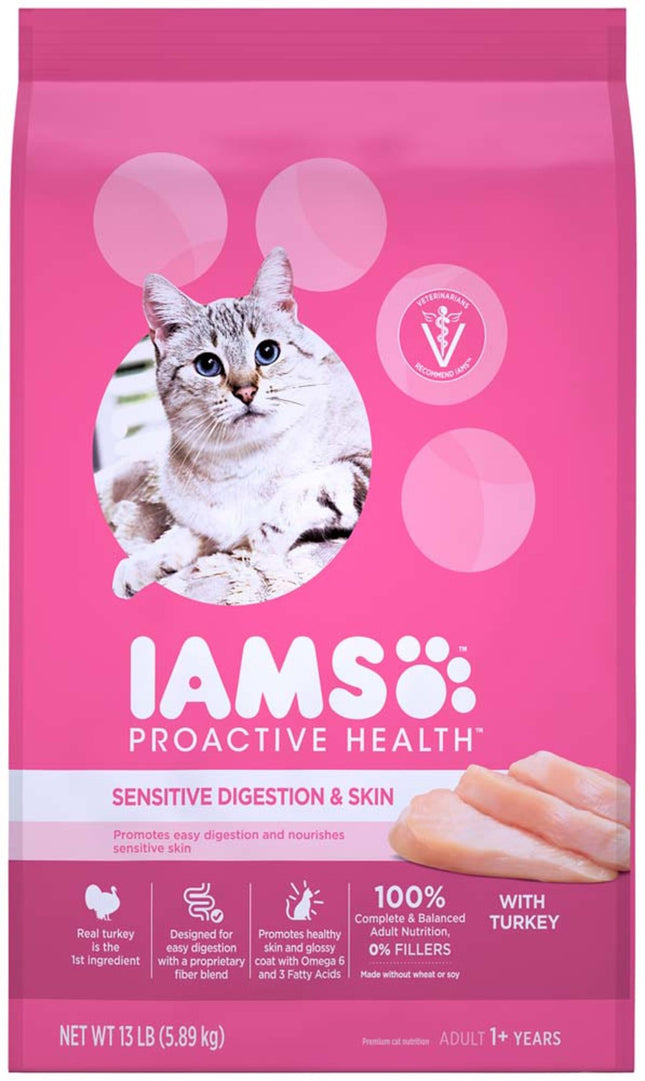 IAMS ProActive Health Sensitive Digestion and Skin Dry Cat Food 6 lb