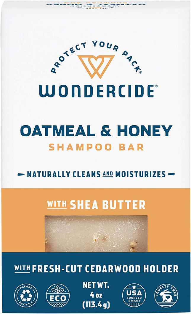 Wondercide Oatmeal and Honey Shampoo Bar-4 oz