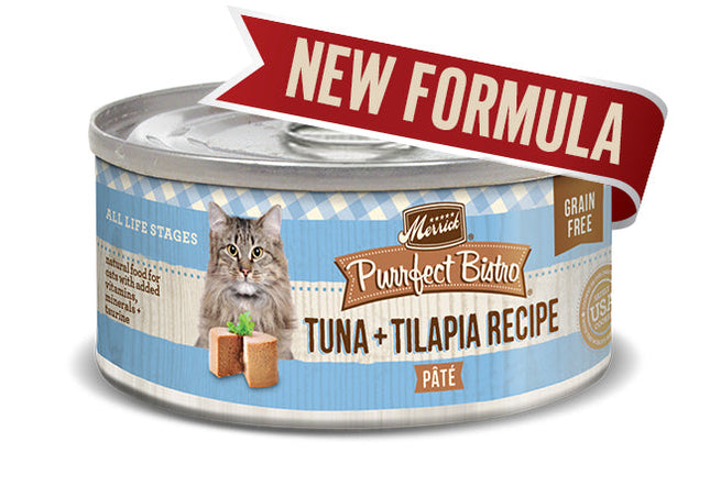 MERRICK CAT PURRFECT BISTRO PATE TUNA and TILAPIA 5.5OZ (Case of 24)