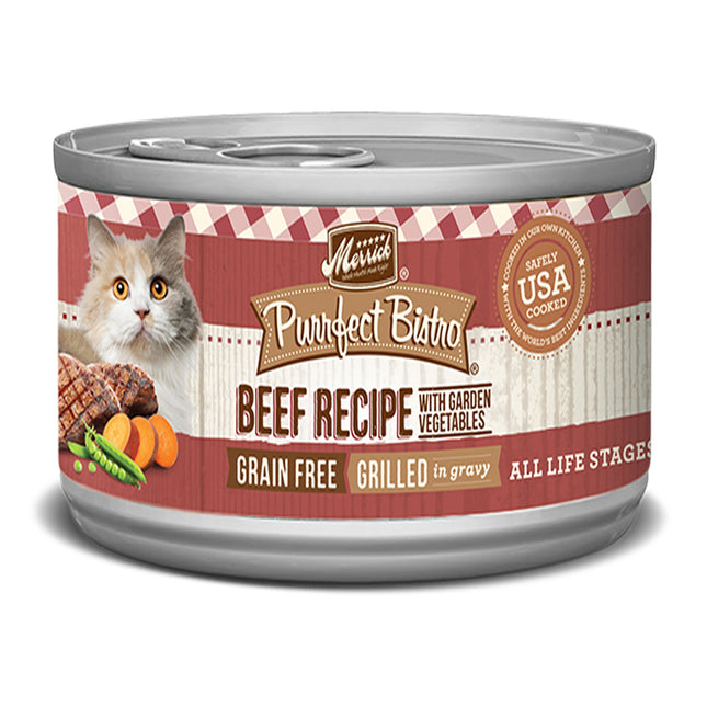 Merrick Cat Purrfect Bistro Grilled Beef and Vegetable 5.5 Oz.(Case Of 24)