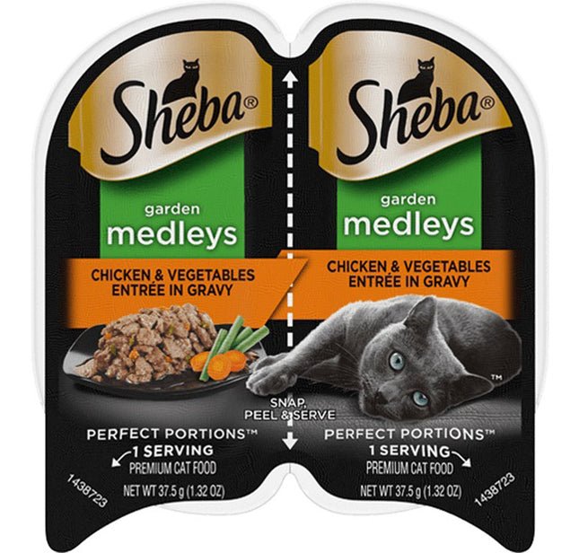 Sheba Perfect Portions Chicken With Vegetables Cat Wet Food 24Ea/2.6 Oz, 24 Pk