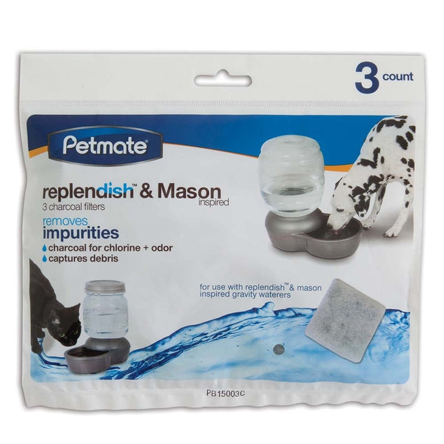 Petmate Replendish Charcoal Filter Tray Grey 3 Pack