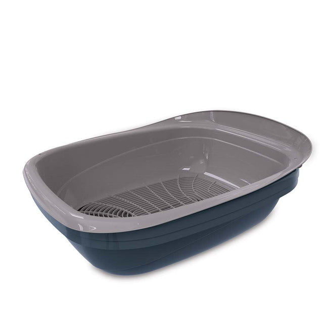 Petmate Simple Sifting Cat Litter Pan Blue, Grey One Size