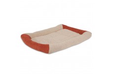 Aspen Self Warming Bolster Dog Mat Barn Red; Cream 16 Inches X 9 Inches