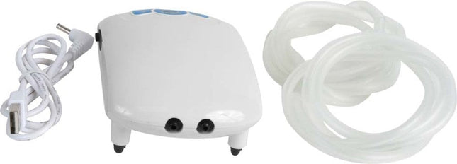 Penn-Plax Air Charger Aquarium Air Pump 2 Outlets White