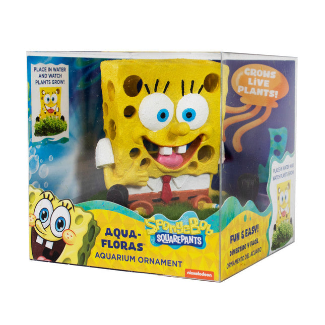 Penn-Plax SpongeBob Aqua-Floras Living Aquarium Ornament 1ea/MD