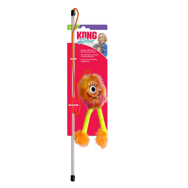 KONG Teaser Springz Cat Toy Orange, Yellow 1ea