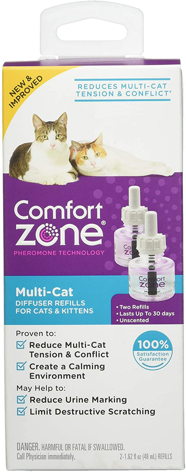 Comfort Zone Multicat Calming Diffuser Refill; 48 ml-2 Pack; 60 Day Use 2 pack