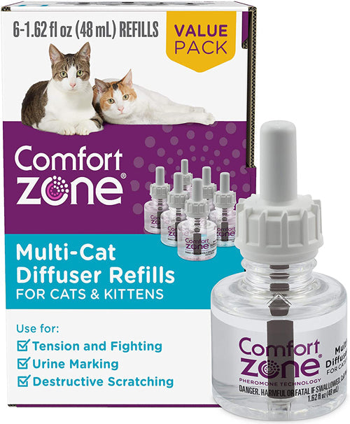 Comfort Zone Multicat Calming Diffuser Refill; 48 ml- 1 Refill; 30 day use 1 refill