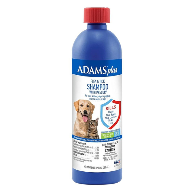 Adams Plus Flea and Tick Shampoo with Precor 12 fluid ounces