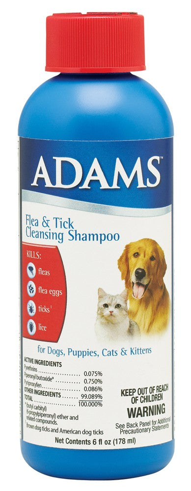 Adams Flea and Tick Cleansing Shampoo 6Oz