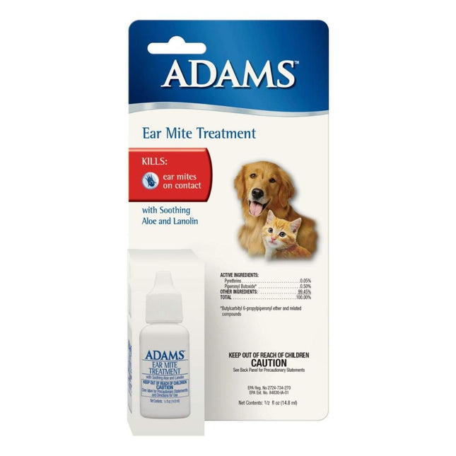 Adams Ear Mite Treatment 0.5 fluid ounces