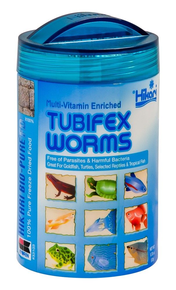 Hikari USA Bio-Pure Tubifex Worms Freeze Dried Fish Food 0.78 oz
