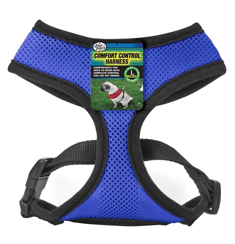 Four Paws Comfort Control Dog Harness Blue Large