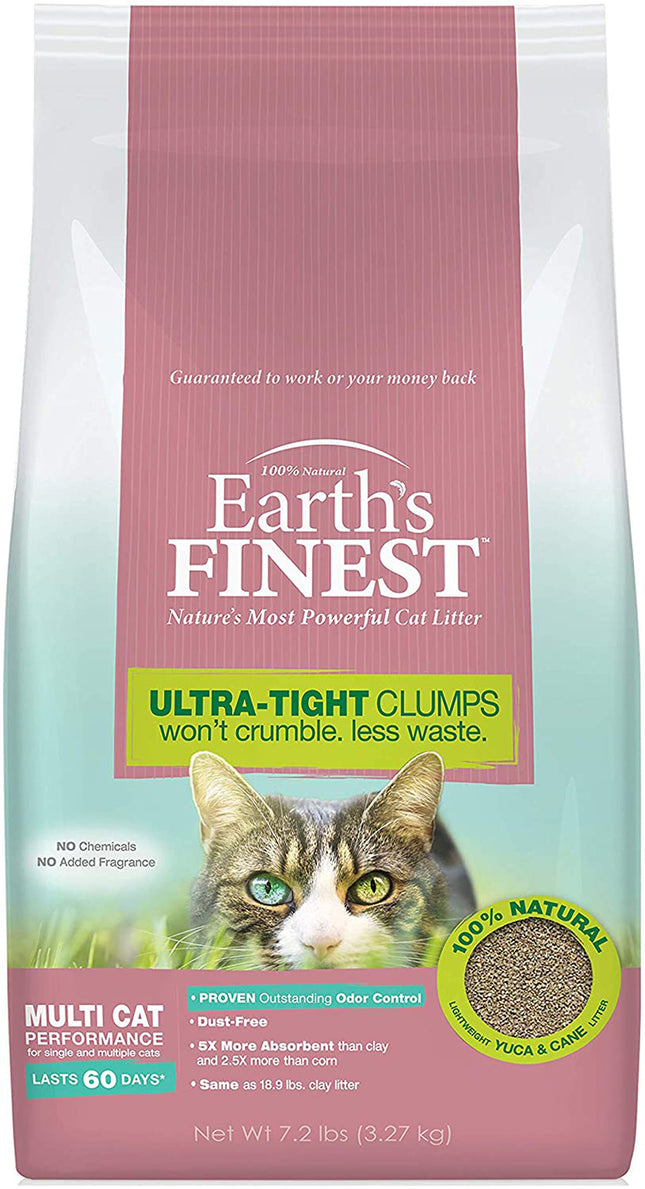 Four Paws Earth?S Finest? Cat Litter, Premium Clumping, Lightweight, Absorbent Formula 7.2 Lb