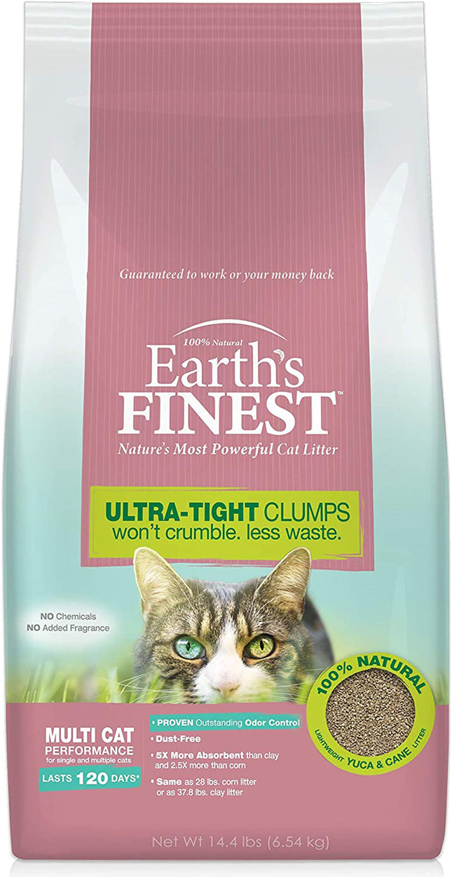 Four Paws Earth?S Finest? Cat Litter, Premium Clumping, Lightweight, Absorbent Formula 14.4 Lb