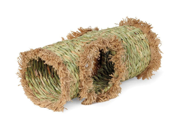 Prevue Pet Products Grass Tunnel Hideaway for Small Animals Natural; Mat Green 6 in Large