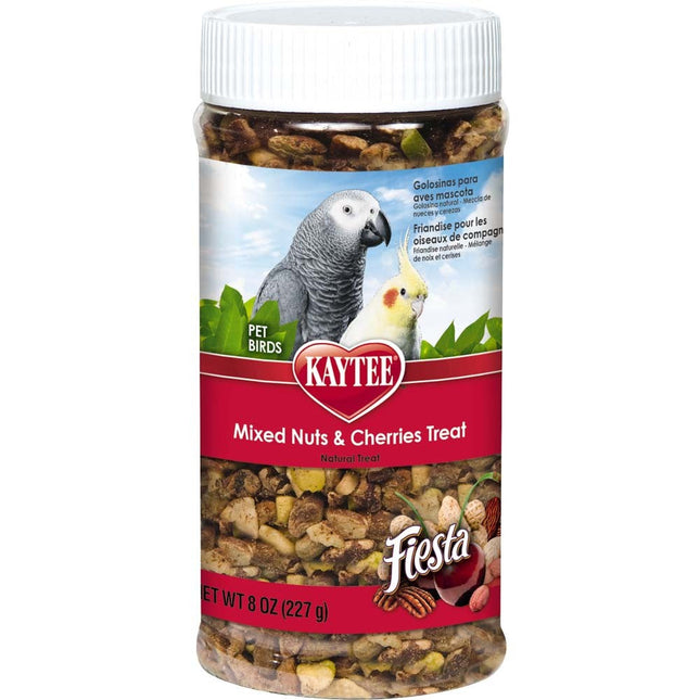 Kaytee Mixed Nuts and Cherries Treat Jar for Pet Birds 8 oz