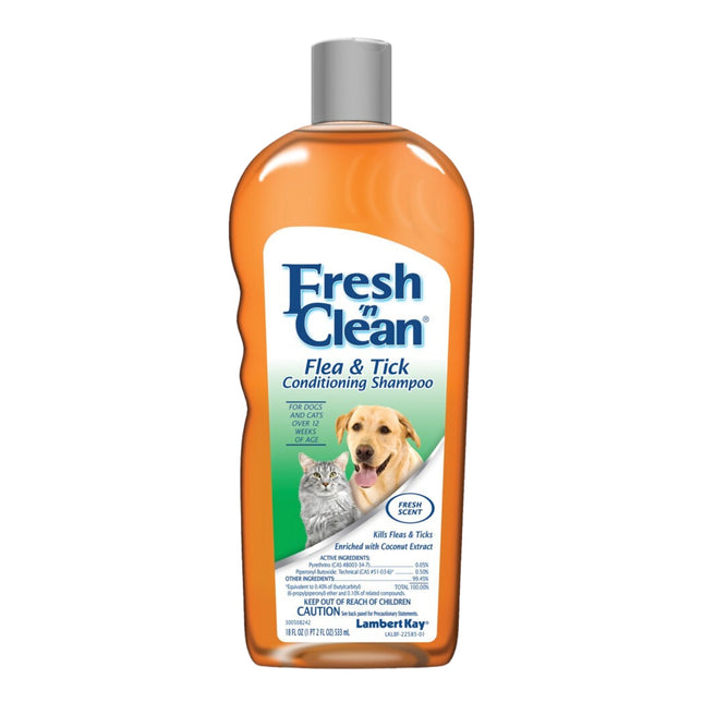 Fresh N Clean Flea and Tick Conditioning Shampoo For Dogs 18 Fl Oz