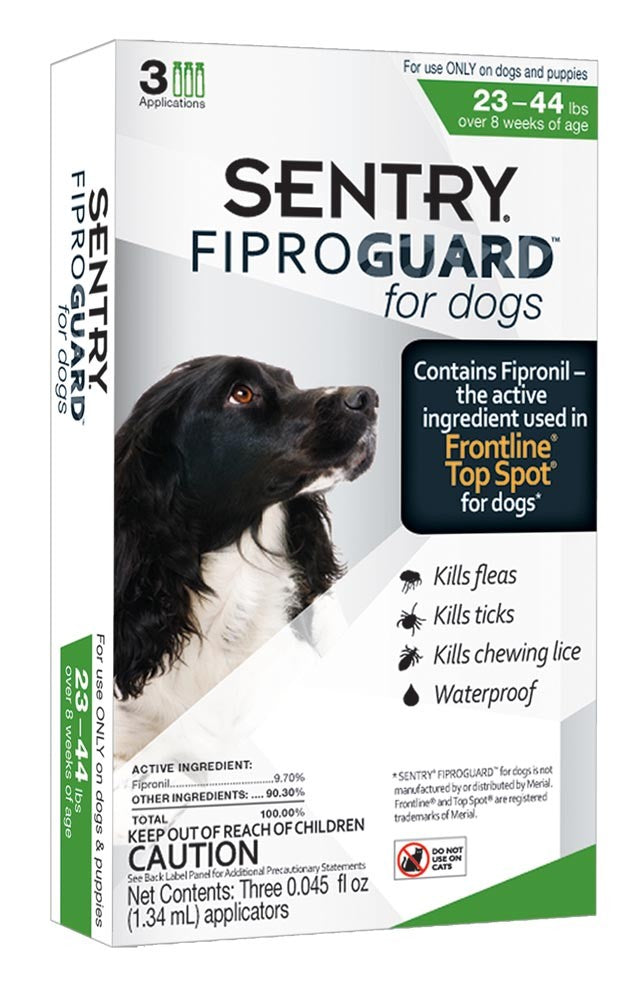 Sentry Fiproguard Dog Flea and Tick Squeeze-On 0.135 Fl Oz, 3 Ct