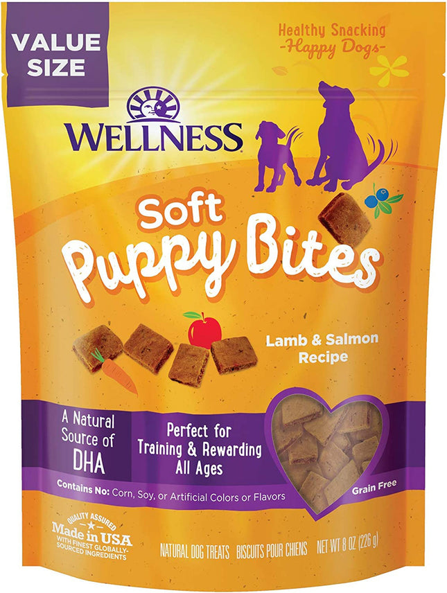 Wellness Soft Puppy Bites Value Bag Lamb Salmon 8oz