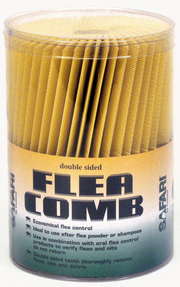 Safari Plastic Double Sided Dog Flea Comb 9 in x 2.25 in 100 Piece