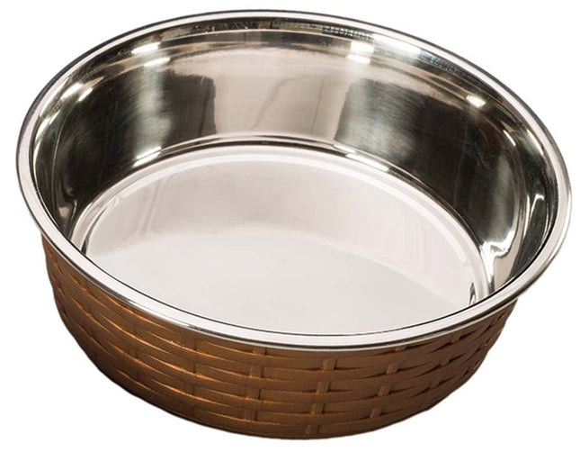 Spot Soho Basket Weave Dog Bowl Copper 15 Oz