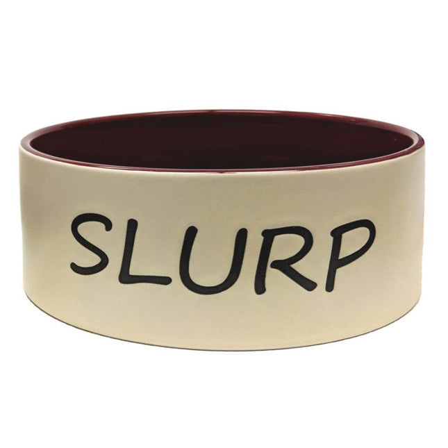 Spot Slurp Dog Bowl Burgundy 7 In