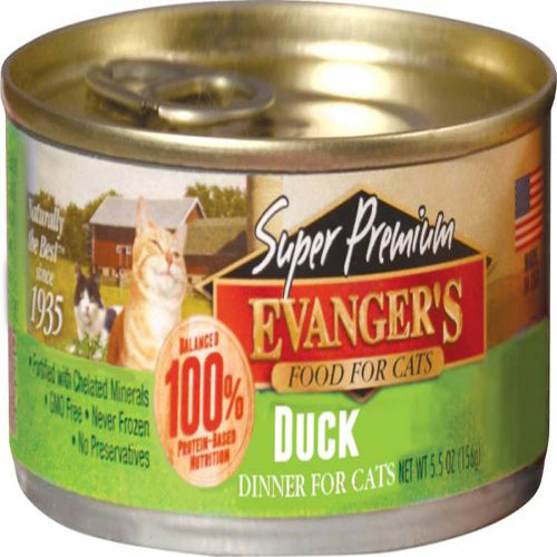 Evangers Super Premium Duck Dinner Canned Cat Wet Food 5.5 oz 24 Pack