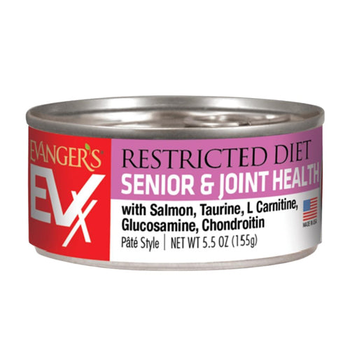 Evangers Evangers EVx Restricted Diet Senior and Joint Health Wet Cat Food Salmon 24ea-5.5 oz