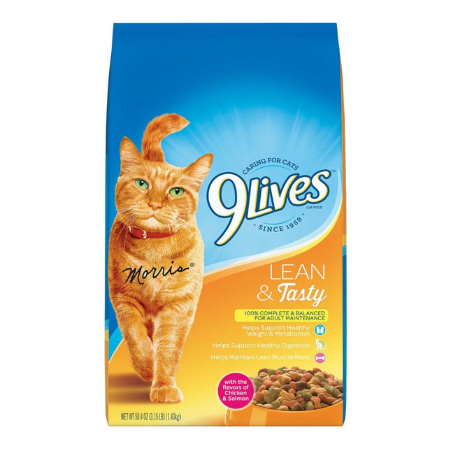 9Lives Lean and Tasty Dry Cat Food 3.15 Lb