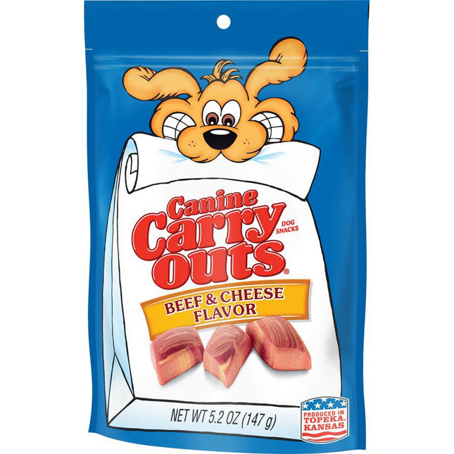 Canine Carry Outs Beef and Cheese Dog Treats 5.2 Oz