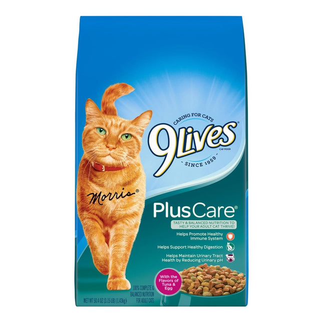 9Lives Plus Care Dry Tuna and Egg Flavors Cat Food 3.15 Ounces