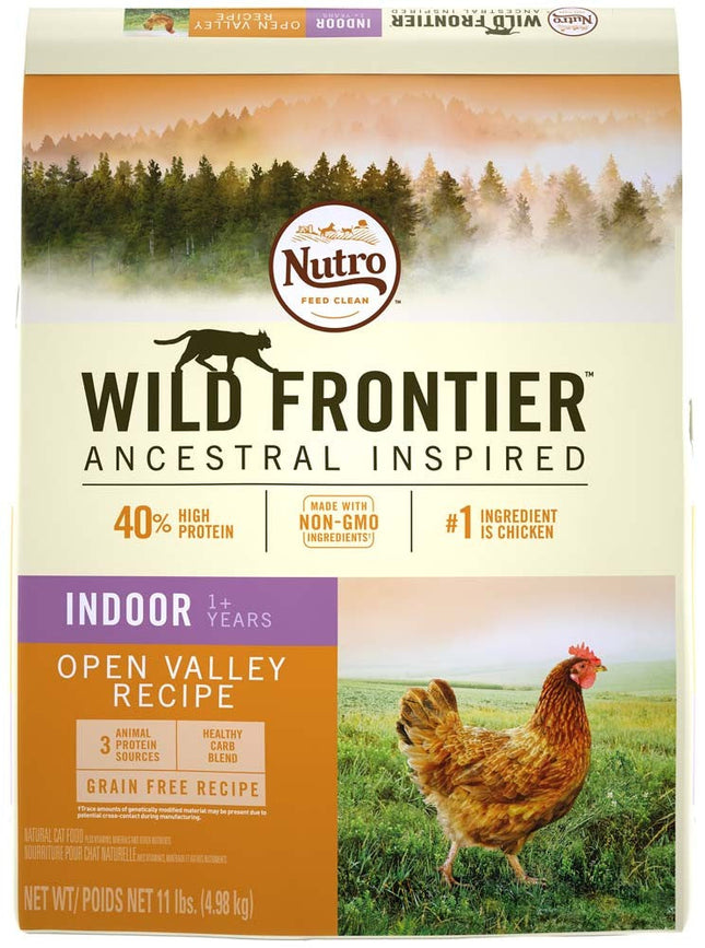 Nutro Wild Frontier Indoor Adult Chicken Flavor Grain Free Dry Cat Food 11 Pounds