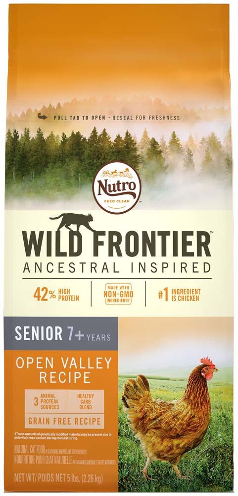 Nutro Wild Frontier Senior Chicken Flavor Grain Free Dry Cat Food 5 Pounds