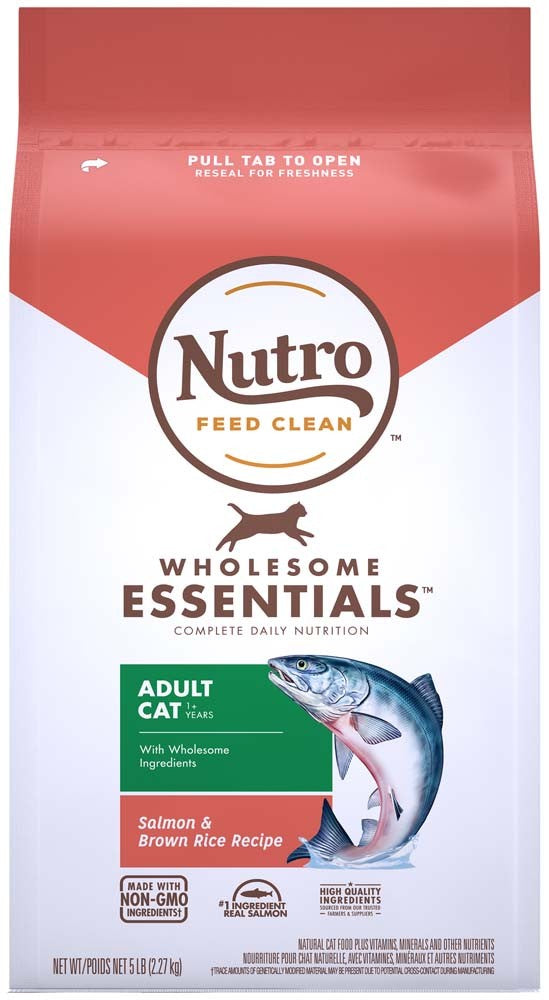 Nutro Products Wholesome Essentials Salmon and Whole Brown Rice Dry Cat Food 5 lb