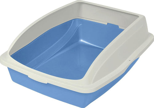 Van Ness Plastics Framed Cat Litter Pan White; Blue Large