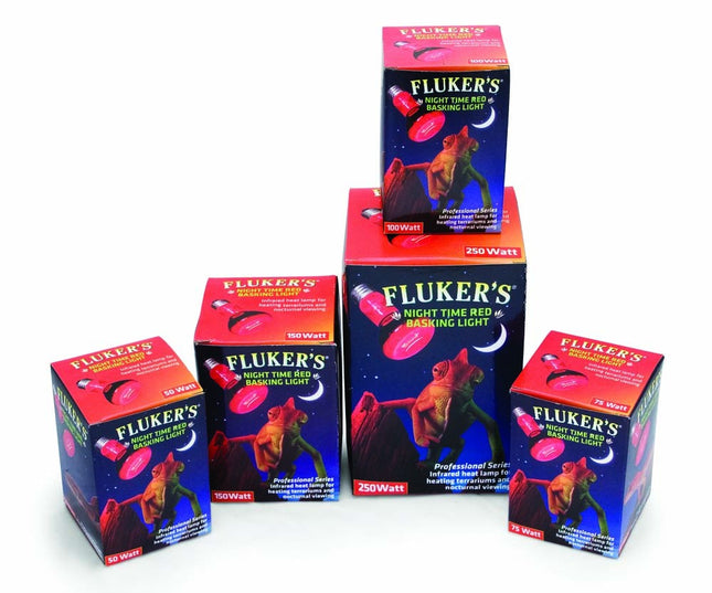 Flukers Night Time Red Basking Spotlight Infrared Heat Lamp 75 Watts