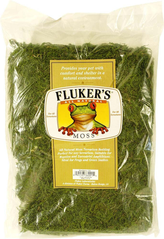 Flukers All Natural Moss Bedding Substrate Green 4 qt Small