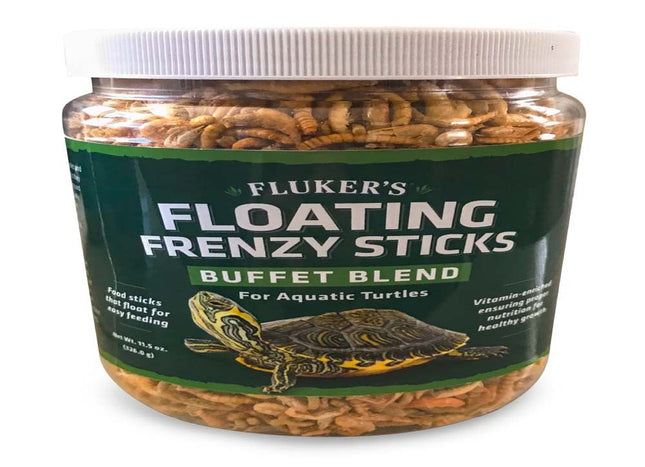 Flukers Buffet Blend Aquatic Turtles Floating Frenzy Sticks Freeze Dried Food 11.5 oz