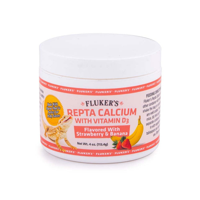 Flukers Repta Strawberry-Banana Flavored Calcium with Vitamin D3 4 oz