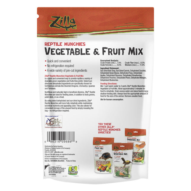 Zilla Reptile Munchies Vegetable and Fruit Mix 4 Oz