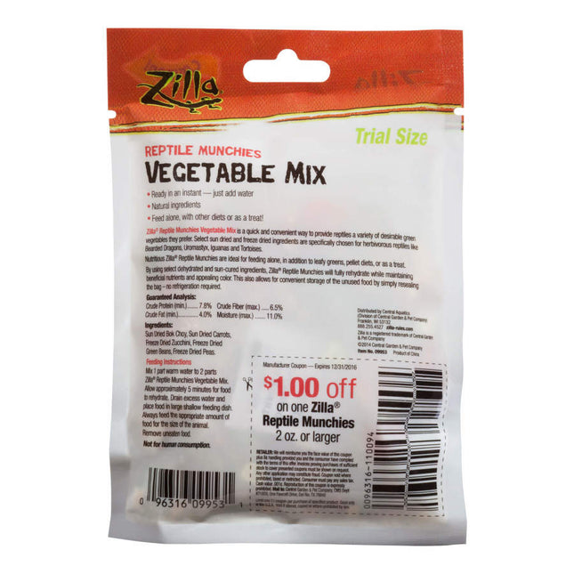 Zilla Reptile Munchies Vegetable Mix .7 Ounces