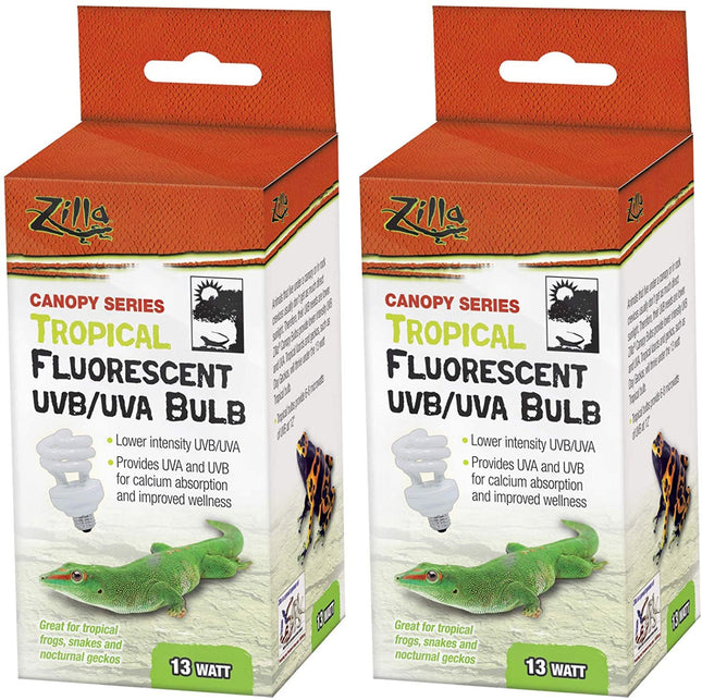 Zilla Canopy Series Fluorescent UVB-UVA Bulbs Tropical 13 W