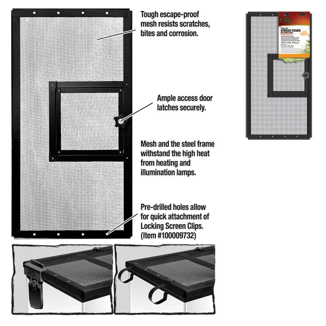 Zilla Screen Covers with Hinged Door 20 x 10 Inches